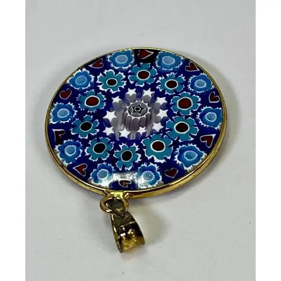 Antica Murrina Veneziana Gold Over 925 Sterling Silver Murano Glass Pendant